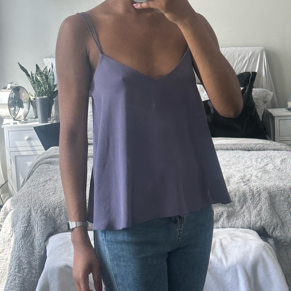 Topshop Purple Sleeveless Blouse